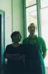 In laboratorio con Nadia Mantovani, Luglio 2000